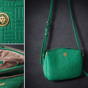 Anne Klein Emerald Textured Crossbody Bag